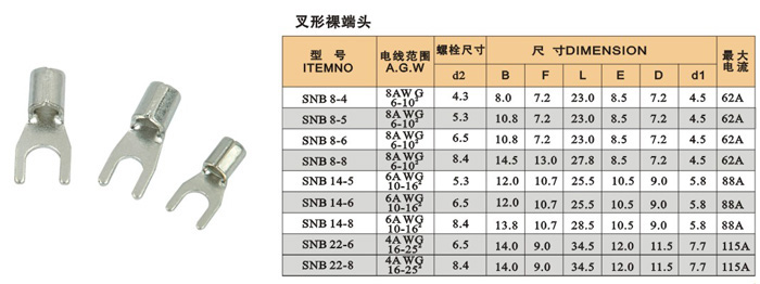 叉形裸端頭(TU型)